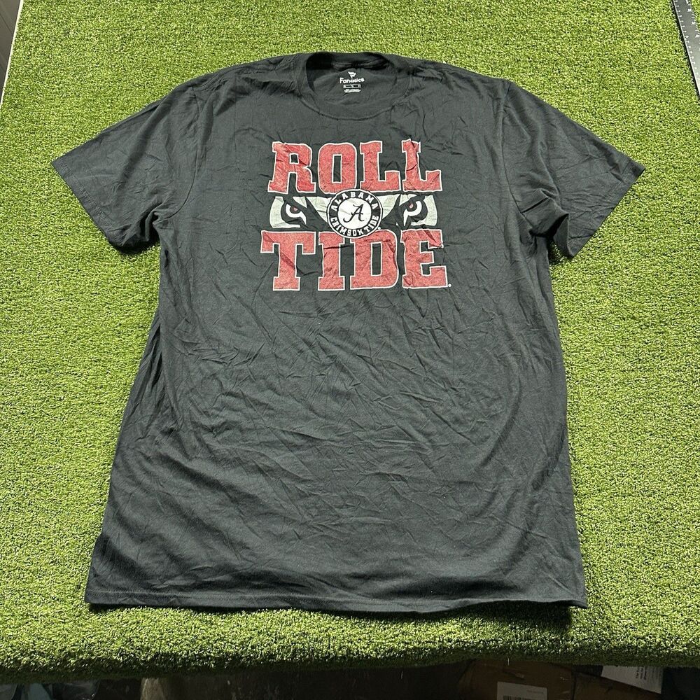 Alabama Crimson Tide Fanatics XL Black Roll Tide T-Shirt NWOT